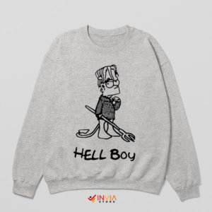 Hell of a Mashup Hell Boy x Bart Simpson Sport Grey Sweatshirt