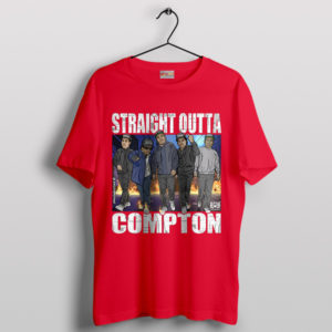 Hip-Hop Legend Outta Compton Red T-Shirt