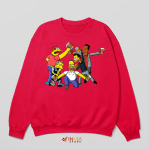 Homer Bear Wars in Springfield Red Sweatshirt