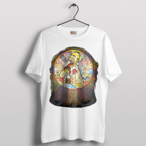 Homer as The Missionary Cartoon White T-Shirt