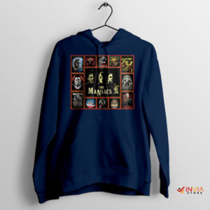 Horror Movie The Maniacs Character Lineup Navy Hoodie