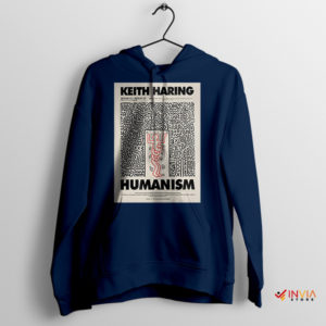 Humanism Spring with Keith Haring Art Navy Hoodie