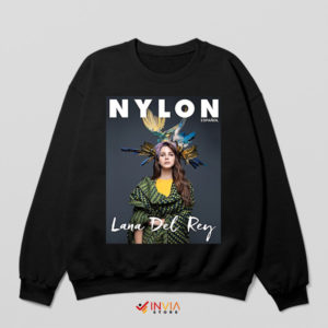 Iconic Lana Del Rey Look Nylon Black Sweatshirt