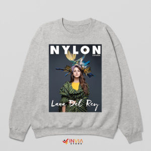 Iconic Lana Del Rey Look Nylon Sport Grey Sweatshirt