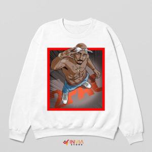 Iconic Westside Visions 2Pac White Sweatshirt