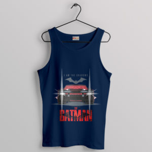 Iconic Wheels The Batman Batmobile Navy Tank Top