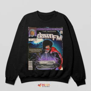 Illustrated Soundwaves Dawn FM Track 1 Black Sweatshirt