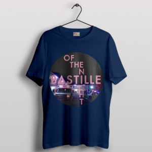 In Tune with the Night Bastille Song Navy T-Shirt