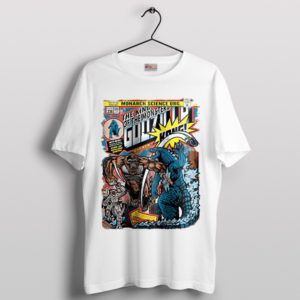 Incredible Titans Godzilla vs Kong Comic Clash White T-Shirt