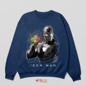 Infinity Power Style Iron Man Gauntlet Navy Sweatshirt