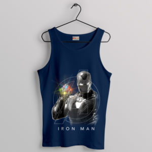 Iron Man Gauntlet Stylish Marvel Navy Tank Top