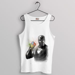 Iron Man Gauntlet Stylish Marvel White Tank Top