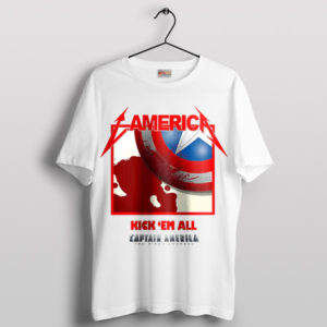 Kick 'Em All Captain America Metal T-Shirt