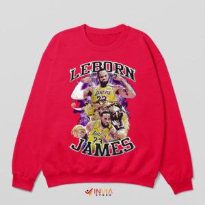 LeBron's Vintage Dynasty Tribute NBA Red Sweatshirt