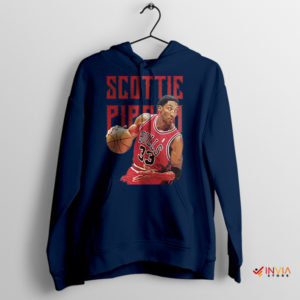 Legendary 23 Scottie Pippen Basketball Navy Hoodie