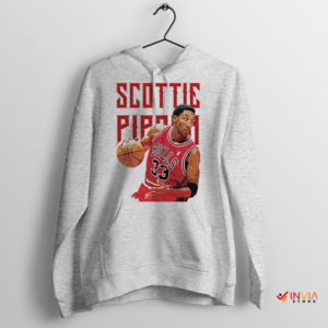 Legendary 23 Scottie Pippen Basketball Sport Grey Hoodie