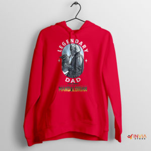 Legendary Dad and Precious Child Yoda Red Hoodie