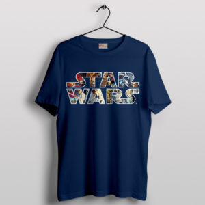 Legendary Star Wars Characters Movie Navy T-Shirt