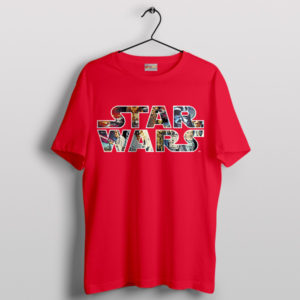 Legendary Star Wars Characters Movie Red T-Shirt