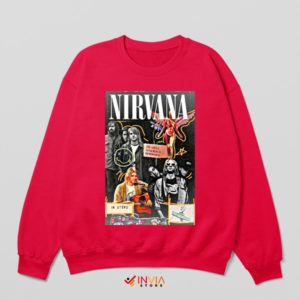 Legends Never Fade Nirvana Tribute Red Sweatshirt