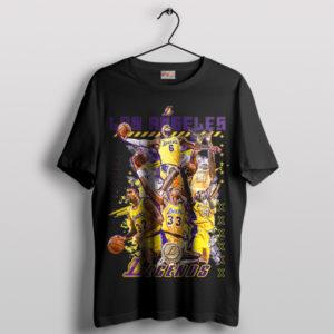 Legends of the Lakers Dynasty Tribute Black T-Shirt