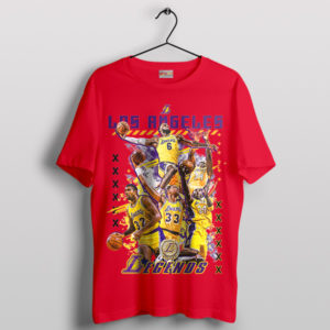 Legends of the Lakers Dynasty Tribute Red T-Shirt