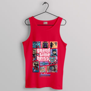 Level Up with Grand Time Heist Avengers Red Tank Top