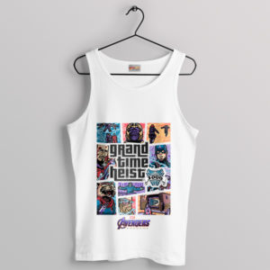 Level Up with Grand Time Heist Avengers White Tank Top