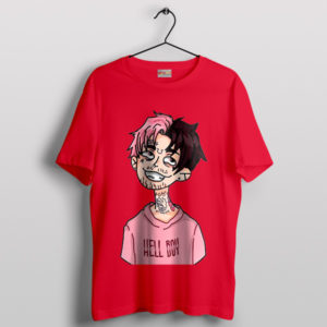 Lil Peep's Lyrical Depth Hellboy Red T-Shirt