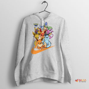 Look Pokemon Eevee Evolutions Nike Sport Grey Hoodie