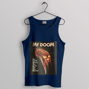 MF DOOM Impact on Hip-Hop All Caps Navy Tank Top