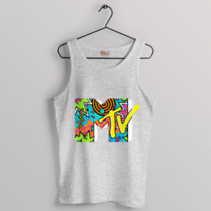 MTV Golden Era 90s Music Nostalgia Sport Grey Tank Top