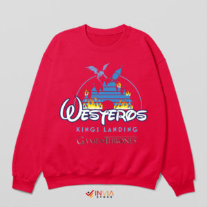 Majesty King's Landing Disney Logo Red Sweatshirt