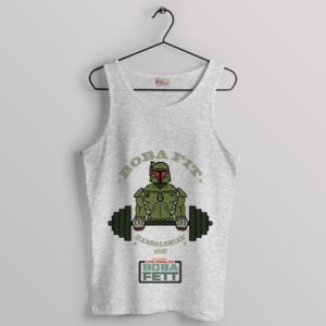 Mandalorian Fitness Boba Fett Gym Sport Grey Tank Top