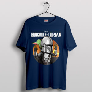 Mandalorian with Beavis and Butt-Head Navy T-Shirt