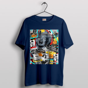 Marilyn Monroe Icon Gentlemen Prefer Blondes Navy T-Shirt