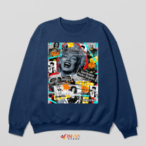 Marilyn's Classic Gentlemen Prefer Blondes Navy Sweatshirt