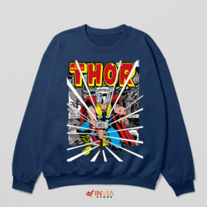 Marvel Adventure Series Thor Hammer Navy Sweatshirt