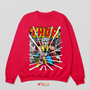 Marvel Adventure Series Thor Hammer Red Sweatshirt