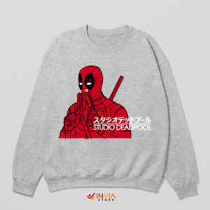 Marvel Deadpool Studio Ghibli Meme Sport Grey Sweatshirt