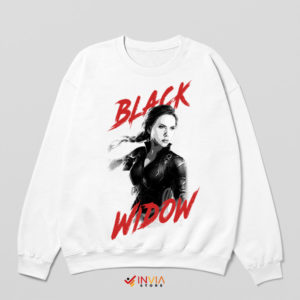 Marvel's Deadly Spy Black Widow White Sweatshirt