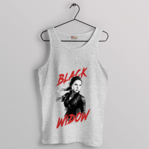 Marvel's Lethal Beauty Black Widow Sport Grey Tank Top