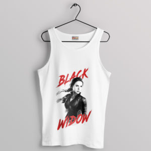 Marvel's Lethal Beauty Black Widow White Tank Top