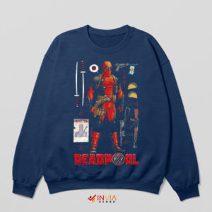 Maximum Effort Threads Deadpool Gear Navy Sweatshirt