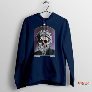 Merch The Weeknd Dawn FM Art Graphic Navy Hoodie