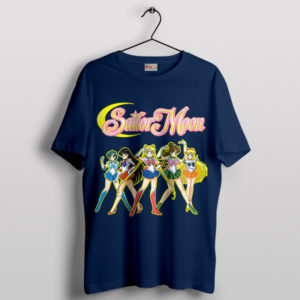 Moonlit Nostalgia Vintage Sailor Moon Navy T-Shirt