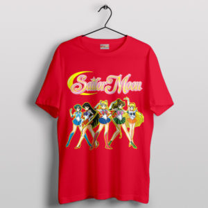 Moonlit Nostalgia Vintage Sailor Moon Red T-Shirt