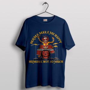 Muppet Drumming Happiness Animal's Navy T-Shirt