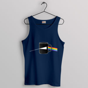 Musical Brew with Coffee Pink Floyd Navy Tank Top