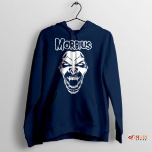 Mysterious Mashup Morbius and Misfits Navy Hoodie